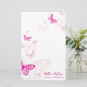 GEPERSONALISEERD NOTITIEBLOK:: Vlinders 1 P Briefpapier (Staand voorkant)