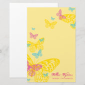 GEPERSONALISEERD NOTITIEBLOK:: Vlinders 6P Briefpapier (Voorkant / Achterkant)