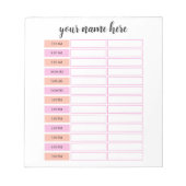 Gepersonaliseerd Notitieblok voor dagelijkse plann (Voorkant)