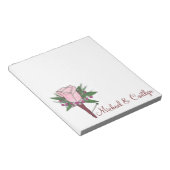 Gepersonaliseerd Notitieblok voor roze roze bruind (Schuin)