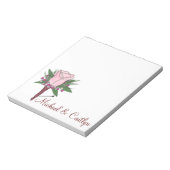 Gepersonaliseerd Notitieblok voor roze roze bruind (Linkerzijde)