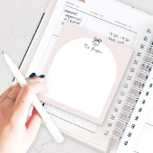 Gepersonaliseerd Notitieblok voor Teacher Bow Desi