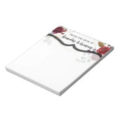 Gepersonaliseerd Notitieblok Wit Roses Goud Geomet (Linkerzijde)