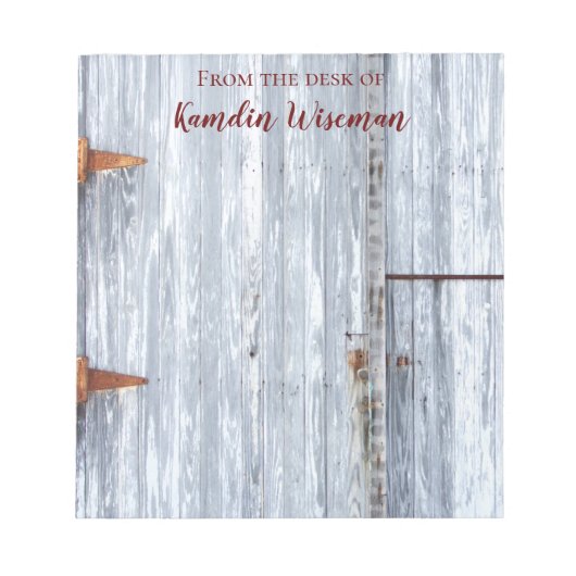 Gepersonaliseerd Notitieblok Wit Wassen Hout Schuu (Voorkant)