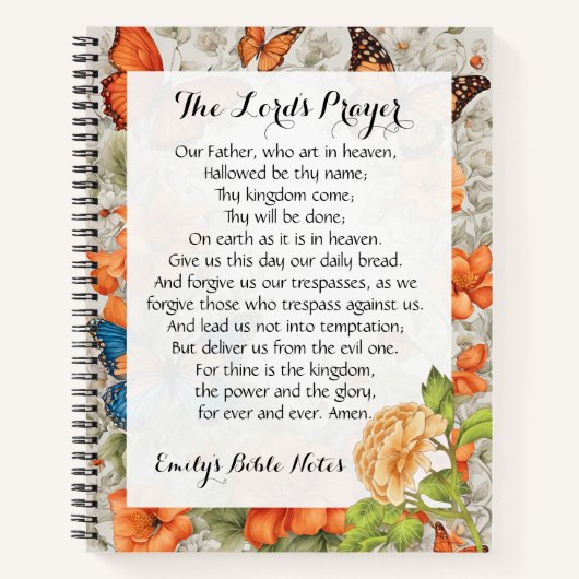 Gepersonaliseerd Notitieboek dat het Onze Vader be (Voorkant)