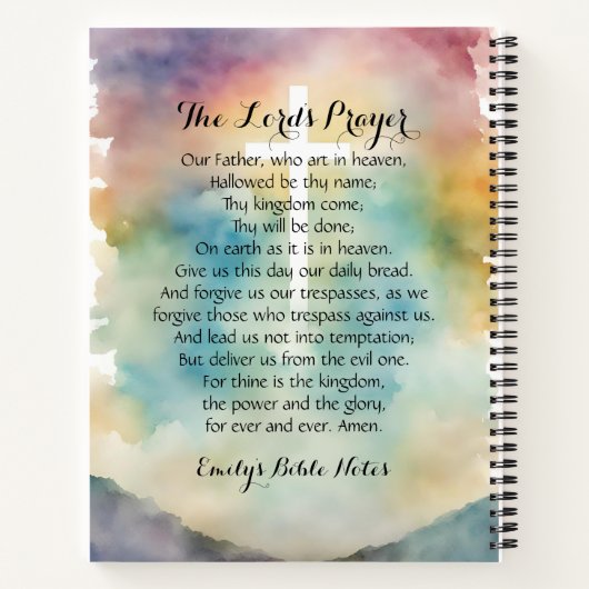 Gepersonaliseerd Notitieboek dat het Onze Vader be (Achterkant)