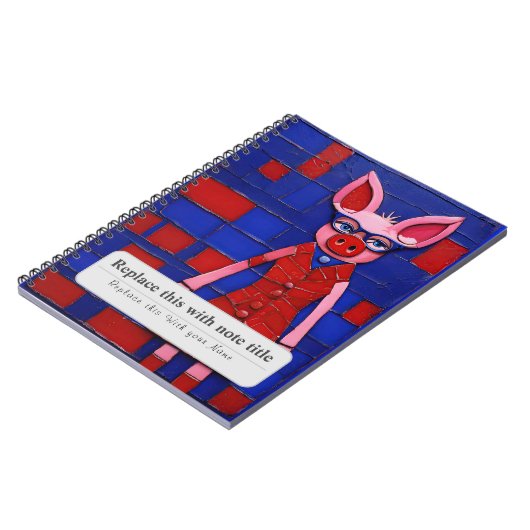 Gepersonaliseerd Notitieboek - grillige dieren (Linkerzijde)