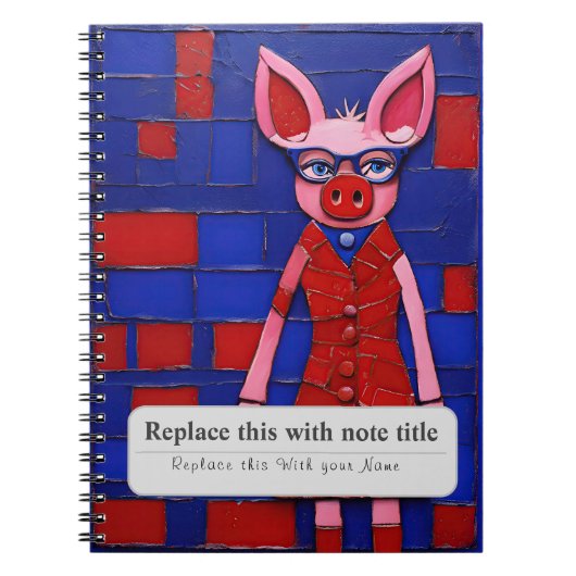 Gepersonaliseerd Notitieboek - grillige dieren (Voorkant)