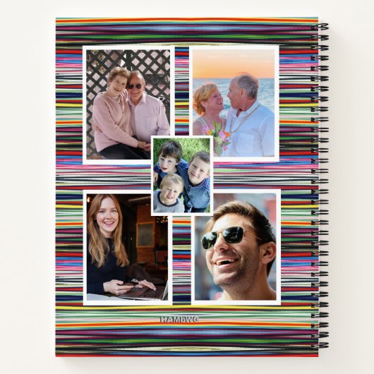 Gepersonaliseerd Notitieboek meerkleurige gradiënt (Achterkant)