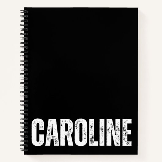 Gepersonaliseerd Notitieboek met Caroline (Voorkant)