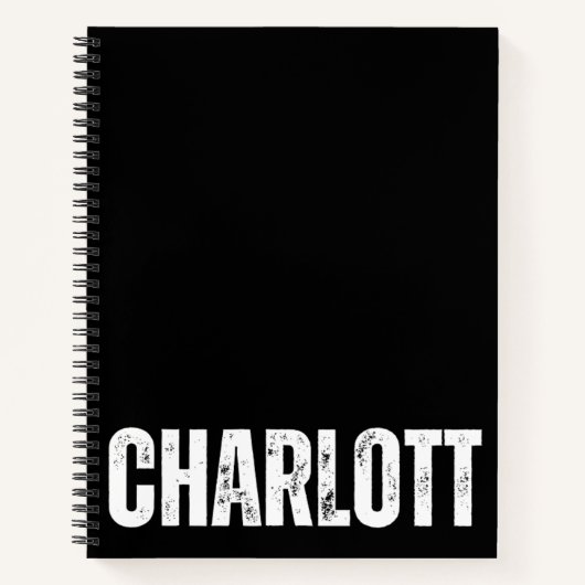 Gepersonaliseerd Notitieboek met Charlotte (Voorkant)