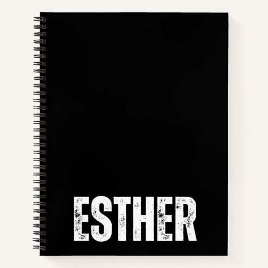 Gepersonaliseerd Notitieboek met Esther (Voorkant)