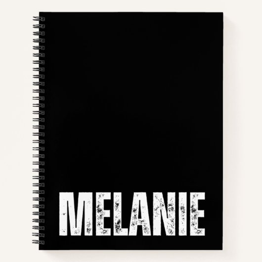 Gepersonaliseerd Notitieboek met Melanie (Voorkant)