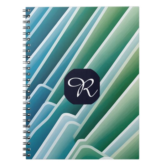 Gepersonaliseerd Notitieboek met modern Abstract b (Voorkant)