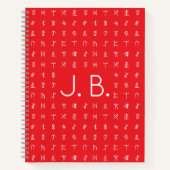 Gepersonaliseerd Notitieboek met Monogram & Runic (Voorkant)
