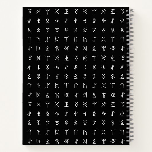 Gepersonaliseerd Notitieboek met Monogram & Runic (Achterkant)