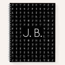 Gepersonaliseerd Notitieboek met Monogram & Runic 