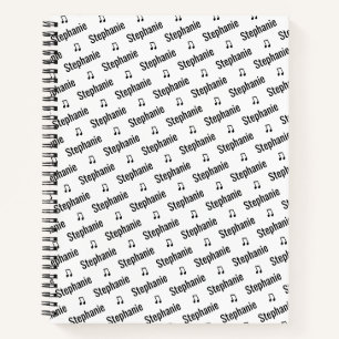 Gepersonaliseerd Notitieboek met naam en muzieknot