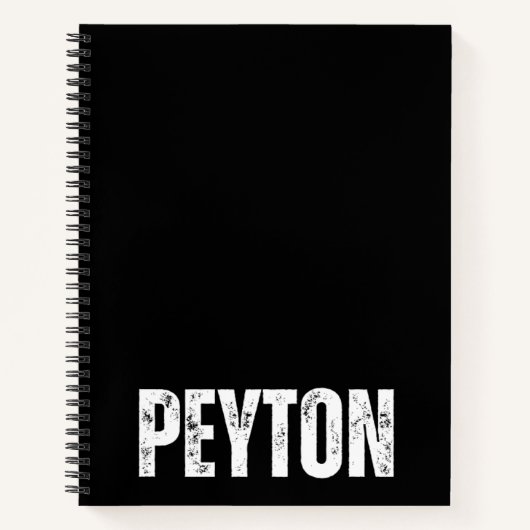 Gepersonaliseerd Notitieboek met Peyton (Voorkant)