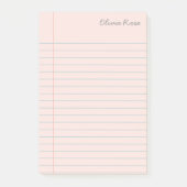 Gepersonaliseerd Notitieboek op school roze papier Post-it® Notes (Voorkant)