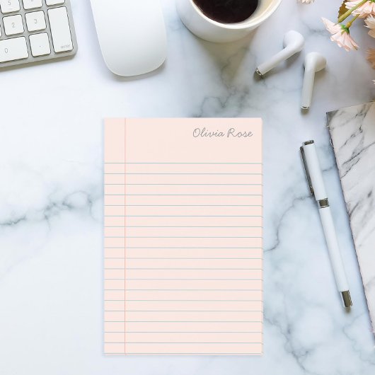 Gepersonaliseerd Notitieboek op school roze papier Post-it® Notes