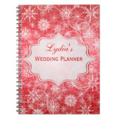 Gepersonaliseerd Notitieboek rode en witte sneeuwv (Voorkant)