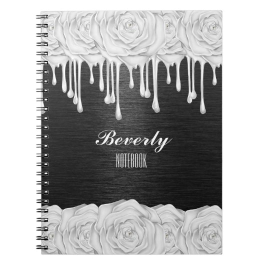 Gepersonaliseerd Notitieboek van White Rose (Voorkant)