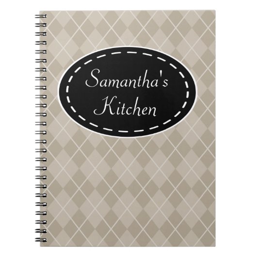 Gepersonaliseerd Notitieboek voor argyle Kitchen R (Voorkant)