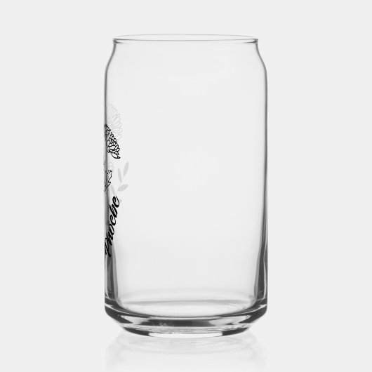 Gepersonaliseerd november Geboorte Bloem Chrysanth Blikvorm Glas (Links)