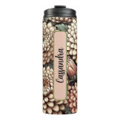 Gepersonaliseerd november Geboorte Bloem Chrysanth Thermosbeker (Voorkant)
