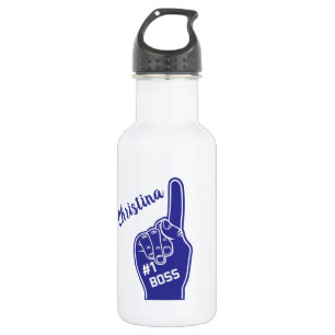 Gepersonaliseerd Nummer Één de Chef- Vinger van Waterfles