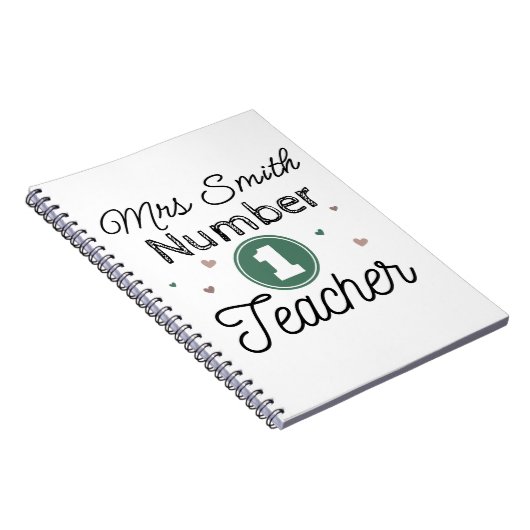 Gepersonaliseerd nummer één Notitieboek voor het g (Rechterzijde)