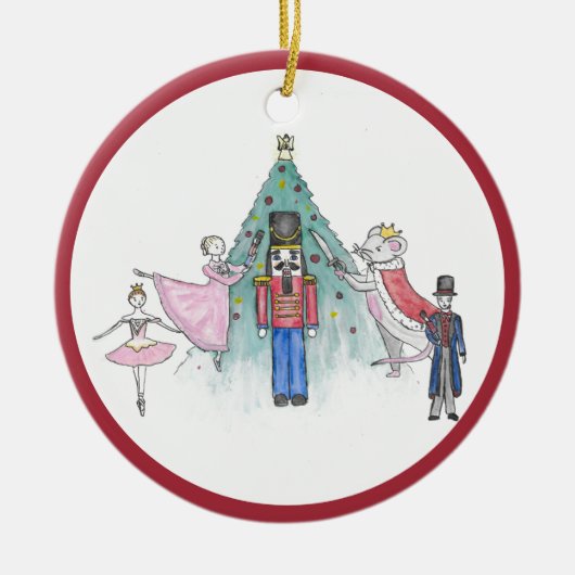 Gepersonaliseerd Nutkraker Ballet Ornament (Voorkant)