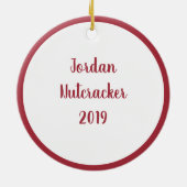 Gepersonaliseerd Nutkraker Ballet Ornament (Achterkant)