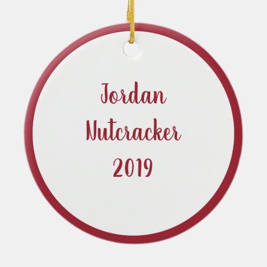 Gepersonaliseerd Nutkraker Ballet Ornament (Achterkant)