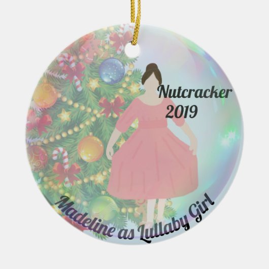 Gepersonaliseerd Nutkraker Ornament - Lullaby Girl (Voorkant)