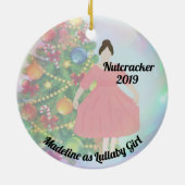 Gepersonaliseerd Nutkraker Ornament - Lullaby Girl (Achterkant)