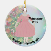 Gepersonaliseerd Nutkraker Ornament - Lullaby Girl (Achterkant)