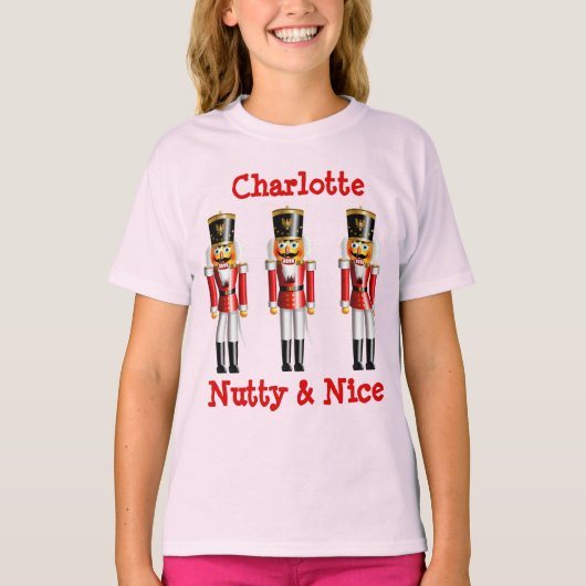 Gepersonaliseerd Nutty Nutcrackers Cartoon T-shirt (Voorkant)