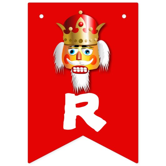 Gepersonaliseerd Nutty Nutkrakers Cartoon Vlaggetjes (Derde vlag)