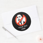 GEPERSONALISEERD OBAMA SLOGANS RONDE STICKER (Envelop)