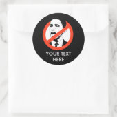 GEPERSONALISEERD OBAMA SLOGANS RONDE STICKER (Tas)