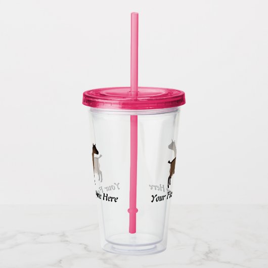 Gepersonaliseerd Oberhasli Dairy Goat Acryl Drinkbeker (Rechts)