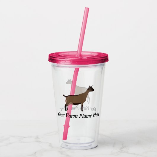 Gepersonaliseerd Oberhasli Dairy Goat Acryl Drinkbeker (Achterkant)
