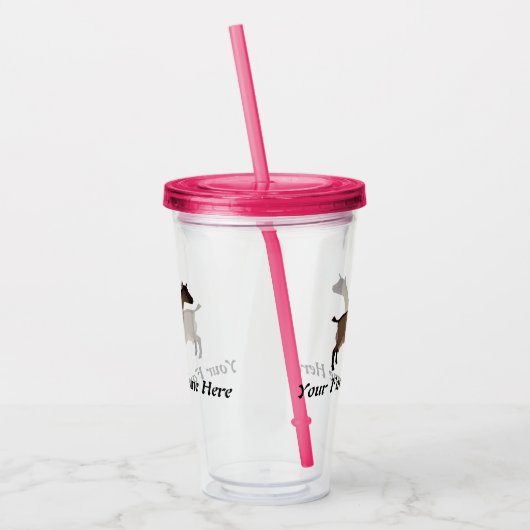 Gepersonaliseerd Oberhasli Dairy Goat Acryl Drinkbeker (Links)