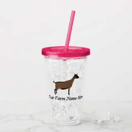 Gepersonaliseerd Oberhasli Dairy Goat Acryl Drinkbeker