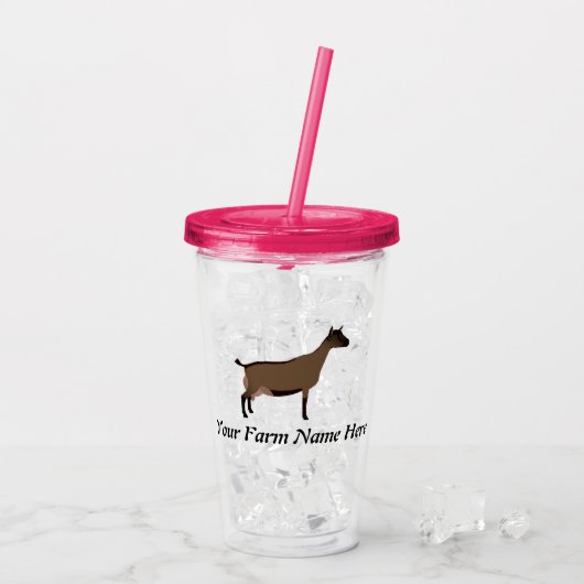 Gepersonaliseerd Oberhasli Dairy Goat Acryl Drinkbeker (Achterkant ijs)