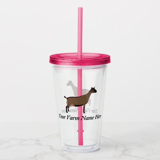 Gepersonaliseerd Oberhasli Dairy Goat Acryl Drinkbeker (Voorkant)