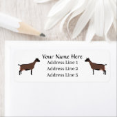 Gepersonaliseerd Oberhasli Dairy Goat Address Labe Etiket (Insitu)