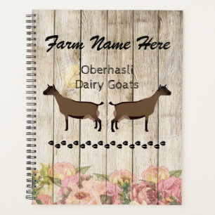 Gepersonaliseerd Oberhasli Dairy Goat Boerderij Planner